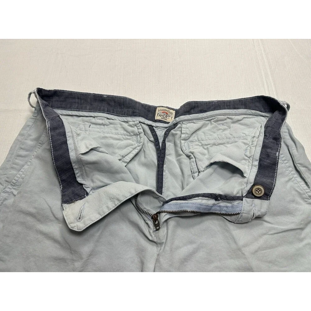 Men's Faherty Malibu Linen Blend Shorts 9